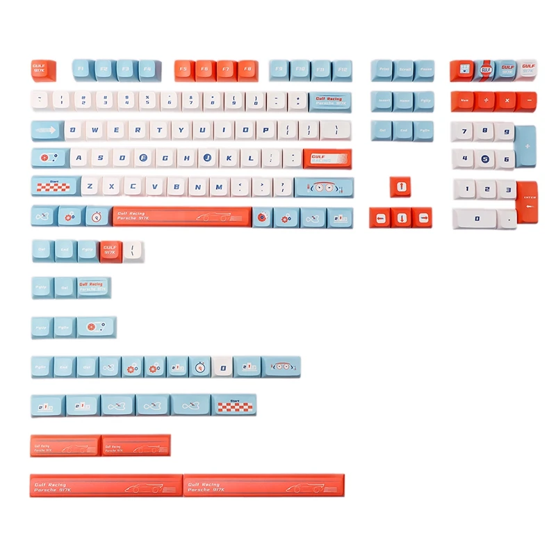 140 Key Gulf Racing Keycap KDA Profile Dye Subb Keycaps for Mechanical Keyboard GK61 LK67 TM680 K70 G710+ 3U 7U
140 Key Gulf Racing Keycap KDA Profile Dye Subb Keycaps for Mechanical Keyboard GK61 LK67 TM680 K70 G710+ 3U 7U