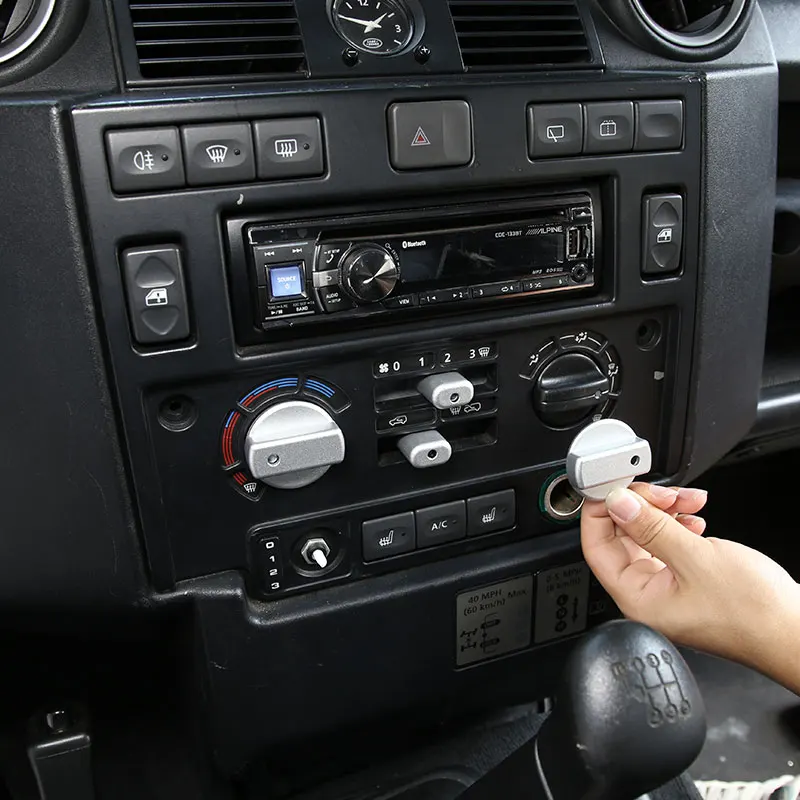 For Land Rover Defender 90 110 130 2004-18 Aluminum Alloy Car Air Conditioner Volume Adjustment Knob Cover Trim Car Accessories
For Land Rover Defender 90 110 130 2004-18 Aluminum Alloy Car Air Conditioner Volume Adjustment Knob Cover Trim Car Accessories