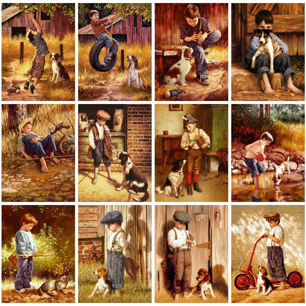 HUACAN Full Square Diamond Painting Dog Animal Embroidery Child Sale Pictures Of Rhinestones Mosaic Portrait Home Decoration
HUACAN Full Square Diamond Painting Dog Animal Embroidery Child Sale Pictures Of Rhinestones Mosaic Portrait Home Decoration