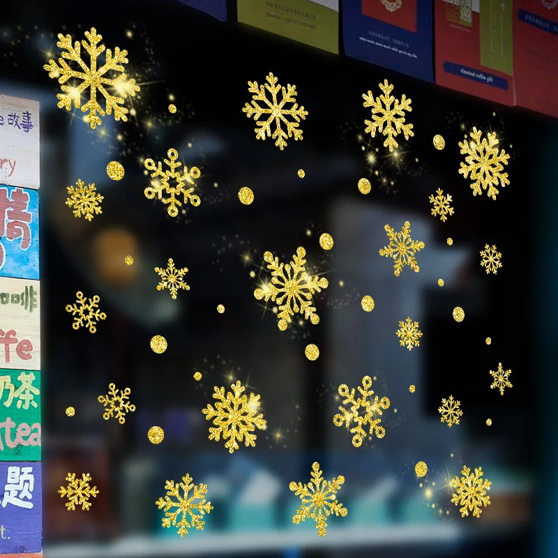 2020 Golden Color Snowflake Window Sticker Winter Glass Wall Sticker Kid Room Christmas Decoration for Home Shop Window New Year
2020 Golden Color Snowflake Window Sticker Winter Glass Wall Sticker Kid Room Christmas Decoration for Home Shop Window New Year
