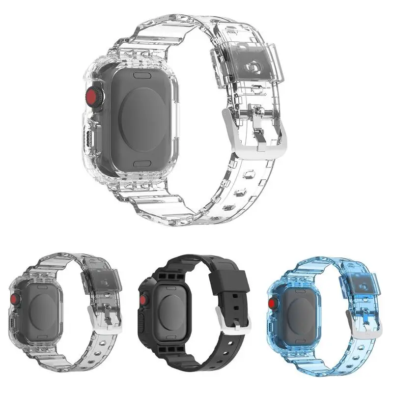 Прозрачный ремешок, совместимый с Apple Watch 4/5/6/7, прозрачный мягкий защитный чехол, ремешок из ТПУ, спортивные ремешки, Сменные аксессуары
Прозрачный ремешок, совместимый с Apple Watch 4/5/6/7, прозрачный мягкий защитный чехол, ремешок из ТПУ, спортивные ремешки, Сменные аксессуары
