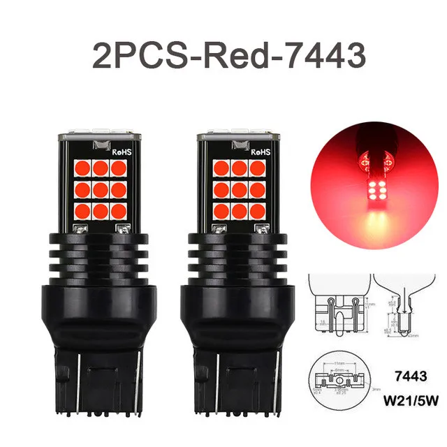 Experience Exotic Illumination with These 2PCS T20 7443 LED Car Tail and Brake Light Bulbs in White Yellow and Red
Experience Exotic Illumination with These 2PCS T20 7443 LED Car Tail and Brake Light Bulbs in White Yellow and Red