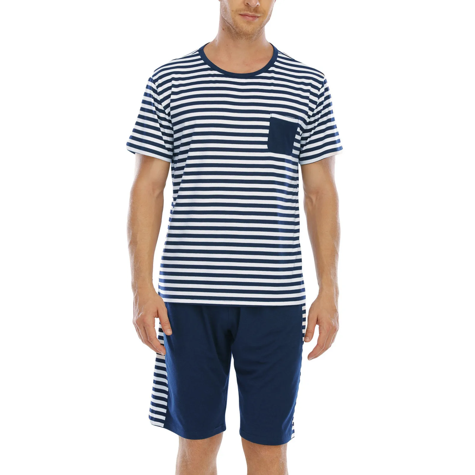 Men's Pajama Sets Summer Man Pajamas Set Simple Sleepwear Short Sleeve Cotton Pajamas Men Short Tee Top Shorts Leisure Outwear
Men's Pajama Sets Summer Man Pajamas Set Simple Sleepwear Short Sleeve Cotton Pajamas Men Short Tee Top Shorts Leisure Outwear