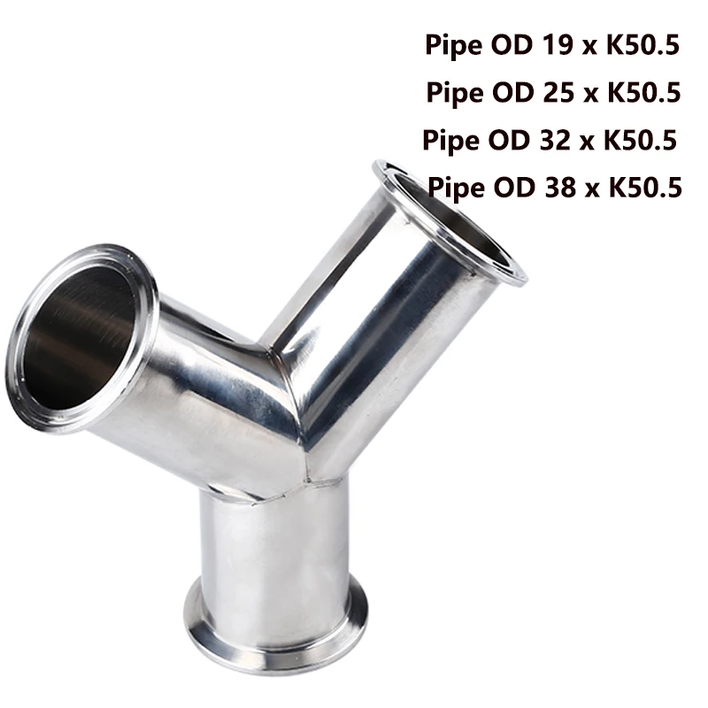 304Stainless Steel Sanitary Quick-fit Y-type Tee Chuck Type Clamp Quick Connect Inside and Outside Mirror Polishing Medical Food
304Stainless Steel Sanitary Quick-fit Y-type Tee Chuck Type Clamp Quick Connect Inside and Outside Mirror Polishing Medical Food