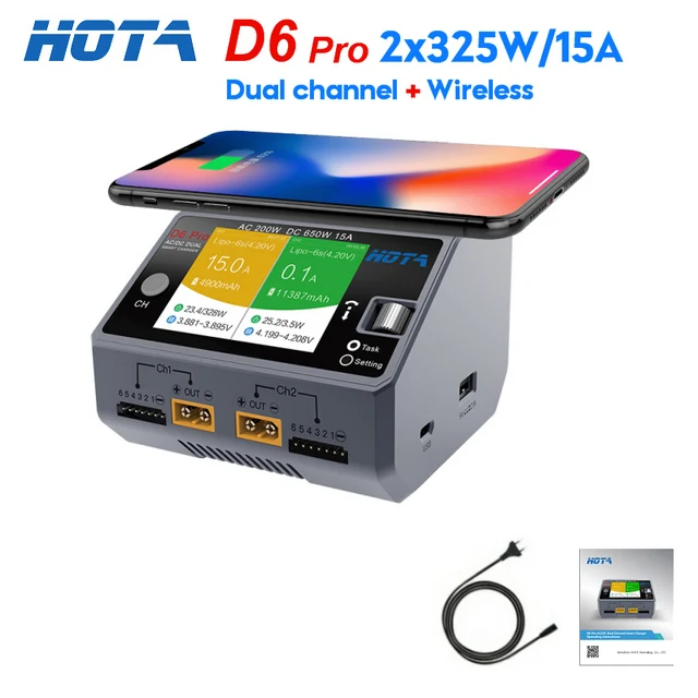 Умное зарядное устройство HOTA D6 Pro AC200W DC650W 15A для Lipo LiIon NiMH аккумулятор для iPhone Samsung Беспроводная зарядка
Умное зарядное устройство HOTA D6 Pro AC200W DC650W 15A для Lipo LiIon NiMH аккумулятор для iPhone Samsung Беспроводная зарядка