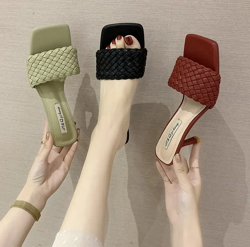 Summer New French Gentle Style Sexy Woven Design High Heels Women's Thin Heel Square Head Sandals
Summer New French Gentle Style Sexy Woven Design High Heels Women's Thin Heel Square Head Sandals