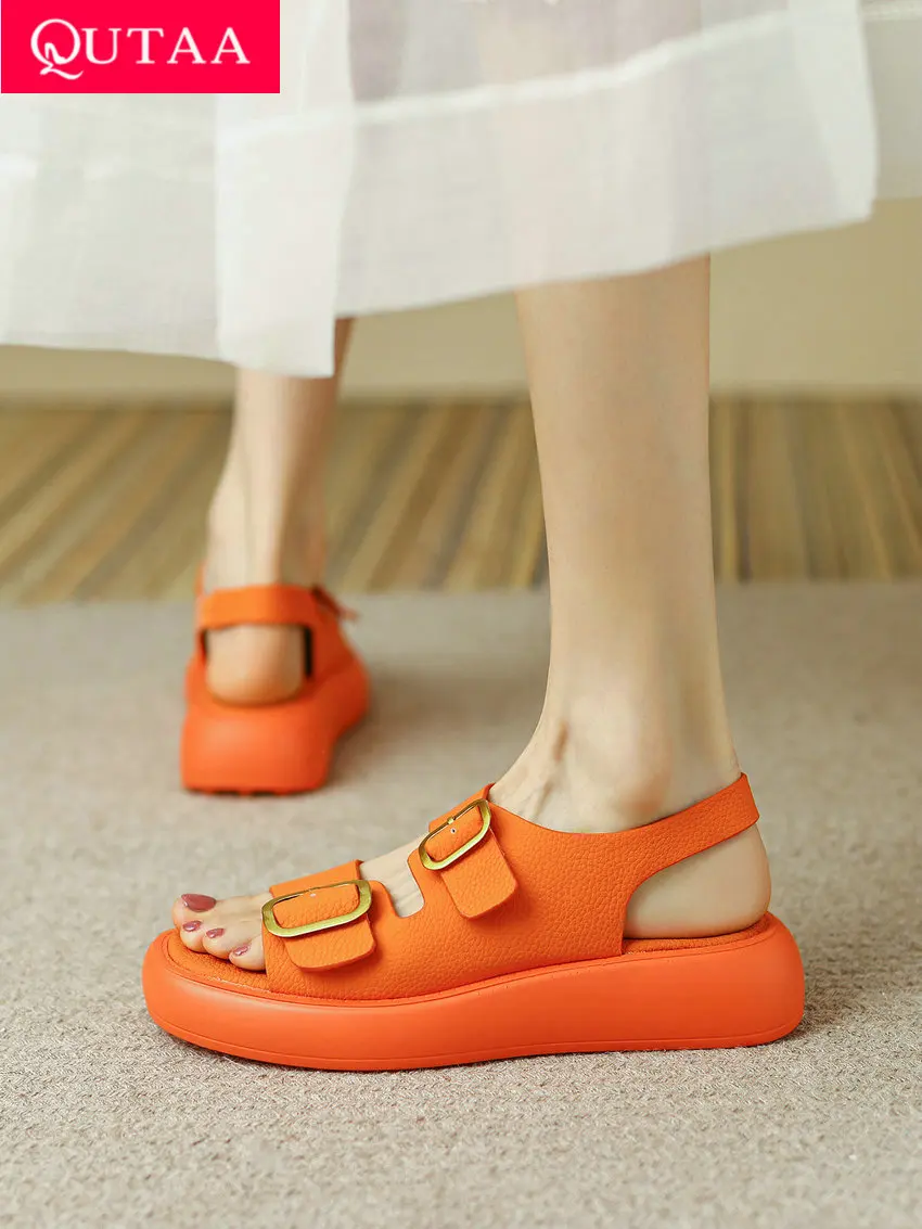 QUTAA/2022 женские сандалии-гладиаторы с ремешком на щиколотке; Модные Повседневные Удобные весенне-летние туфли из натуральной кожи на платфор... 
QUTAA/2022 женские сандалии-гладиаторы с ремешком на щиколотке; Модные Повседневные Удобные весенне-летние туфли из натуральной кожи на платфор...