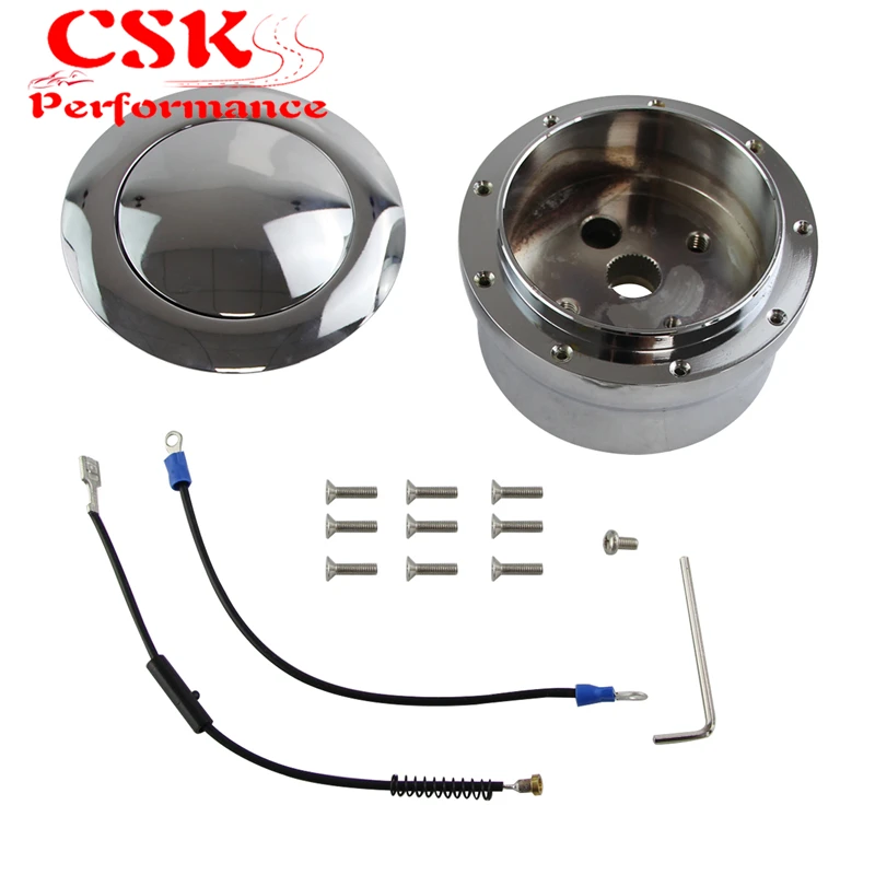 Universal Hub Adapter & Horn Button for 9 Bolt 1.4inch Hole to Hole Steering Wheel
Universal Hub Adapter & Horn Button for 9 Bolt 1.4inch Hole to Hole Steering Wheel