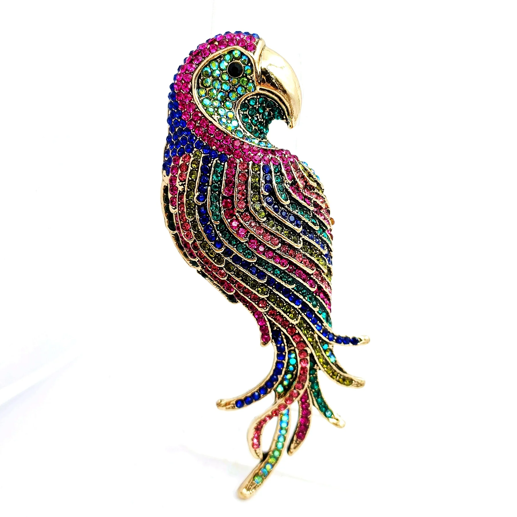 Celebrate Vintage Stylish Rainbow Colorful Crystal Parrot Brooches Pins for Women Girl Outfit Look Bird Jewelry Collection
Celebrate Vintage Stylish Rainbow Colorful Crystal Parrot Brooches Pins for Women Girl Outfit Look Bird Jewelry Collection