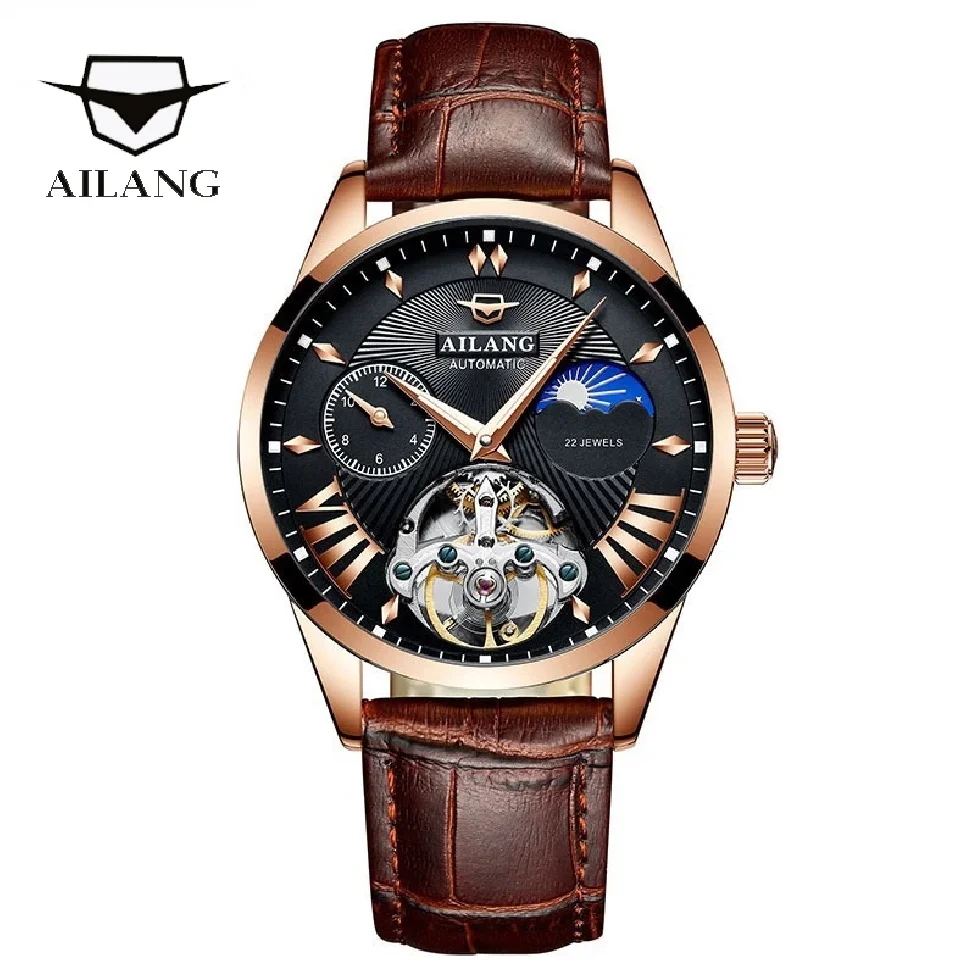 AILANG 2023 New Brown Vintage Leather Men Automatic Mechanical Watches Business Mens Luxury Gold Case Waterproof Luminous 8607A
AILANG 2023 New Brown Vintage Leather Men Automatic Mechanical Watches Business Mens Luxury Gold Case Waterproof Luminous 8607A