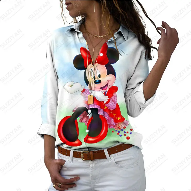 Women's Summer New Shirt 2023 Fashion Disney Mickey Mouse Print Polo Long Sleeve Cardigan Super Round Neck Loose Chiffon Shirt
Women's Summer New Shirt 2023 Fashion Disney Mickey Mouse Print Polo Long Sleeve Cardigan Super Round Neck Loose Chiffon Shirt