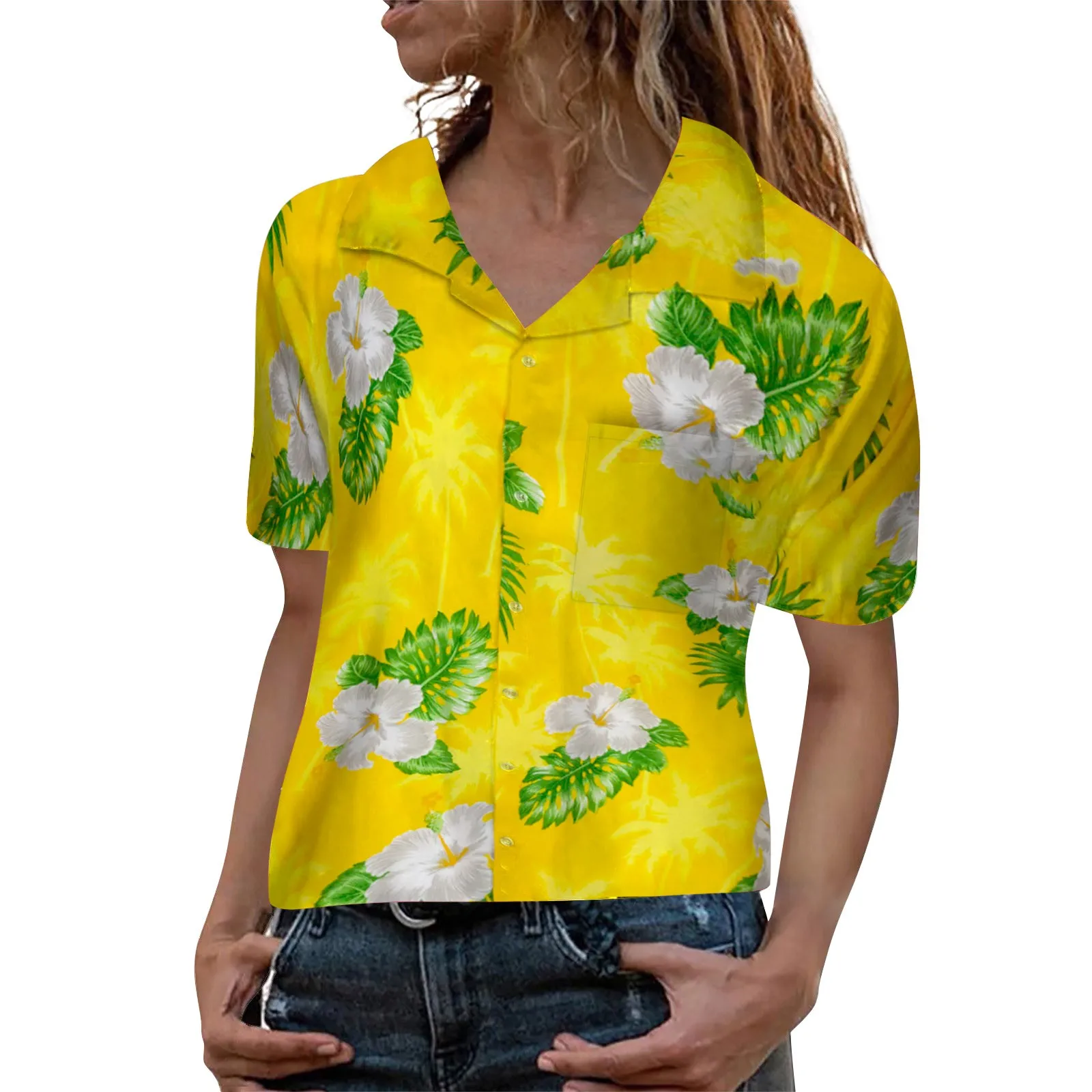 Summer Tees Flowers Leaves Blouse Pineapple Funky Shirt Frontpocket Women'S Hawaiian Print Western Shirts Women Long Sleeves
Summer Tees Flowers Leaves Blouse Pineapple Funky Shirt Frontpocket Women'S Hawaiian Print Western Shirts Women Long Sleeves