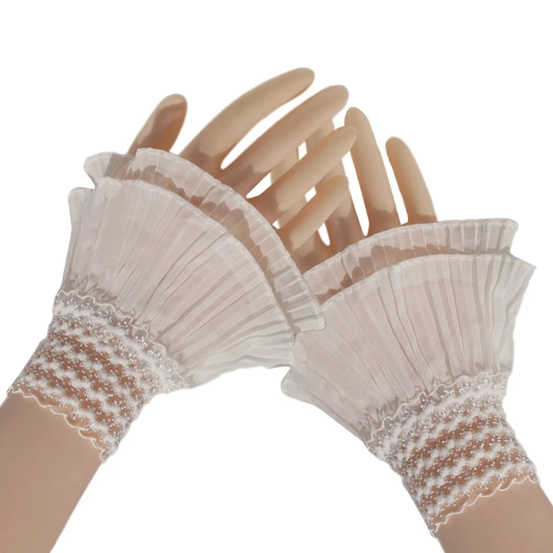 Detachable Shirt Pleated Sleeve False Cuffs White Color Crumple Lace Wristband Drop Shipping
Detachable Shirt Pleated Sleeve False Cuffs White Color Crumple Lace Wristband Drop Shipping