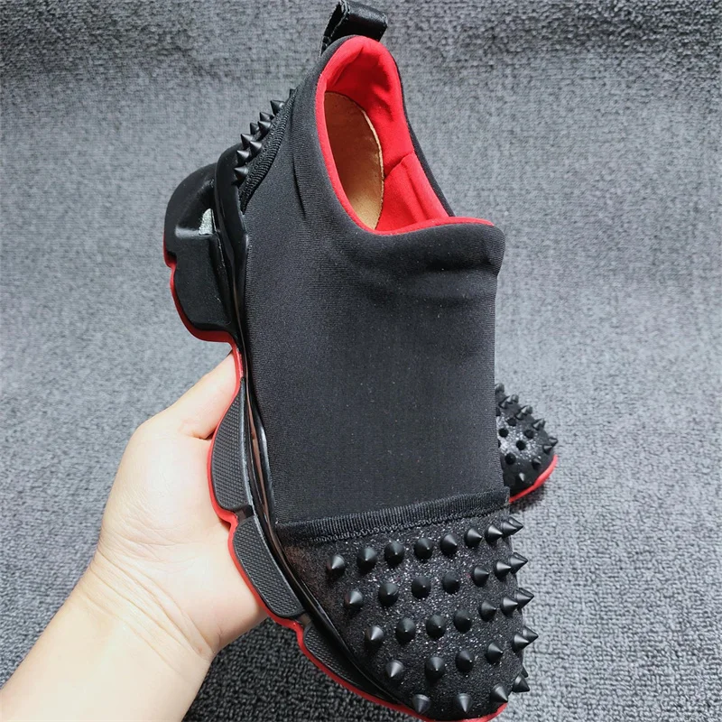 Роскошные дизайнерские черные женские мокасины на платформе, кроссовки с красной подошвой в стиле панк для мужчин, большой размер 48
Роскошные дизайнерские черные женские мокасины на платформе, кроссовки с красной подошвой в стиле панк для мужчин, большой размер 48
