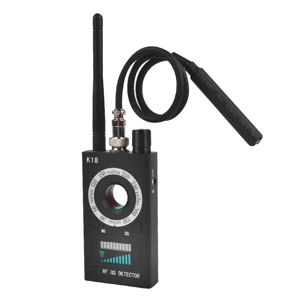 K18 Multi-function Anti Detector Bug Mini Audio SPY-Camera GSM Finder GPS Signal Lens RF Locator Tracker Detect Wireless Camera
K18 Multi-function Anti Detector Bug Mini Audio SPY-Camera GSM Finder GPS Signal Lens RF Locator Tracker Detect Wireless Camera