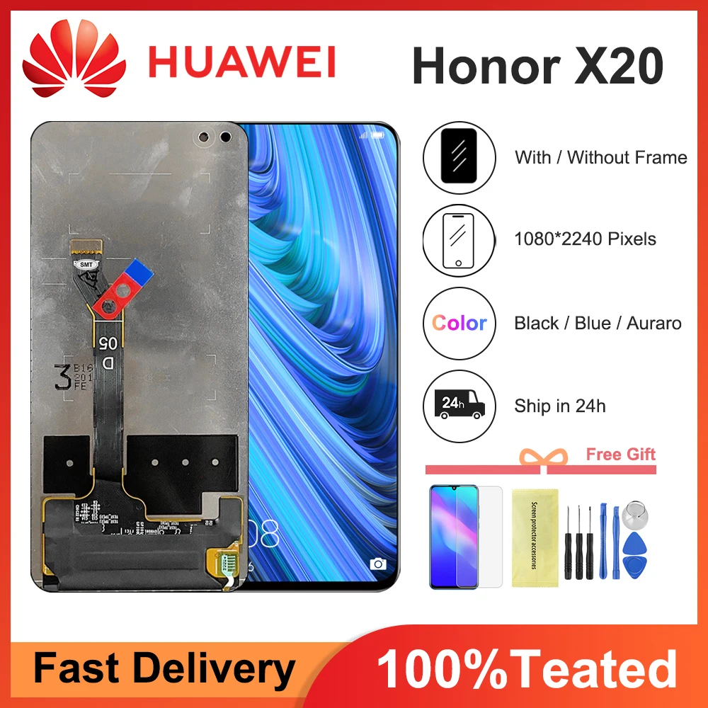 100% Оригинальный 6,67 ''сенсорный ЖК-экран для Huawei Honor X20, дигитайзер в сборе, замена для Honor X20, ЖК-экран
100% Оригинальный 6,67 ''сенсорный ЖК-экран для Huawei Honor X20, дигитайзер в сборе, замена для Honor X20, ЖК-экран