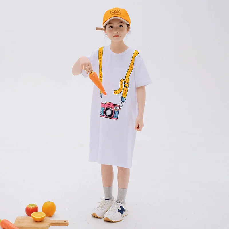 Novelty Printed Long T Shirts Dress Baby Big Girls Fashion 2022 Summer Cotton O-neck Striaght Dresses For Kids Clothing 5-17Y
Novelty Printed Long T Shirts Dress Baby Big Girls Fashion 2022 Summer Cotton O-neck Striaght Dresses For Kids Clothing 5-17Y