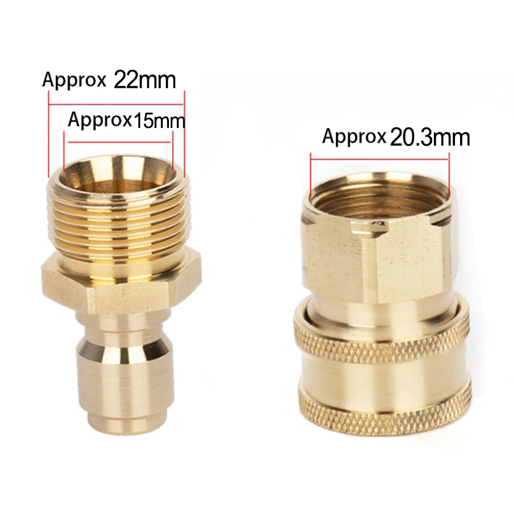 

Spout Kit Quick Connect Nozzles Replacement Accessories 3/8 M22 Adapter Ball Lock Design For High Pressure Washer