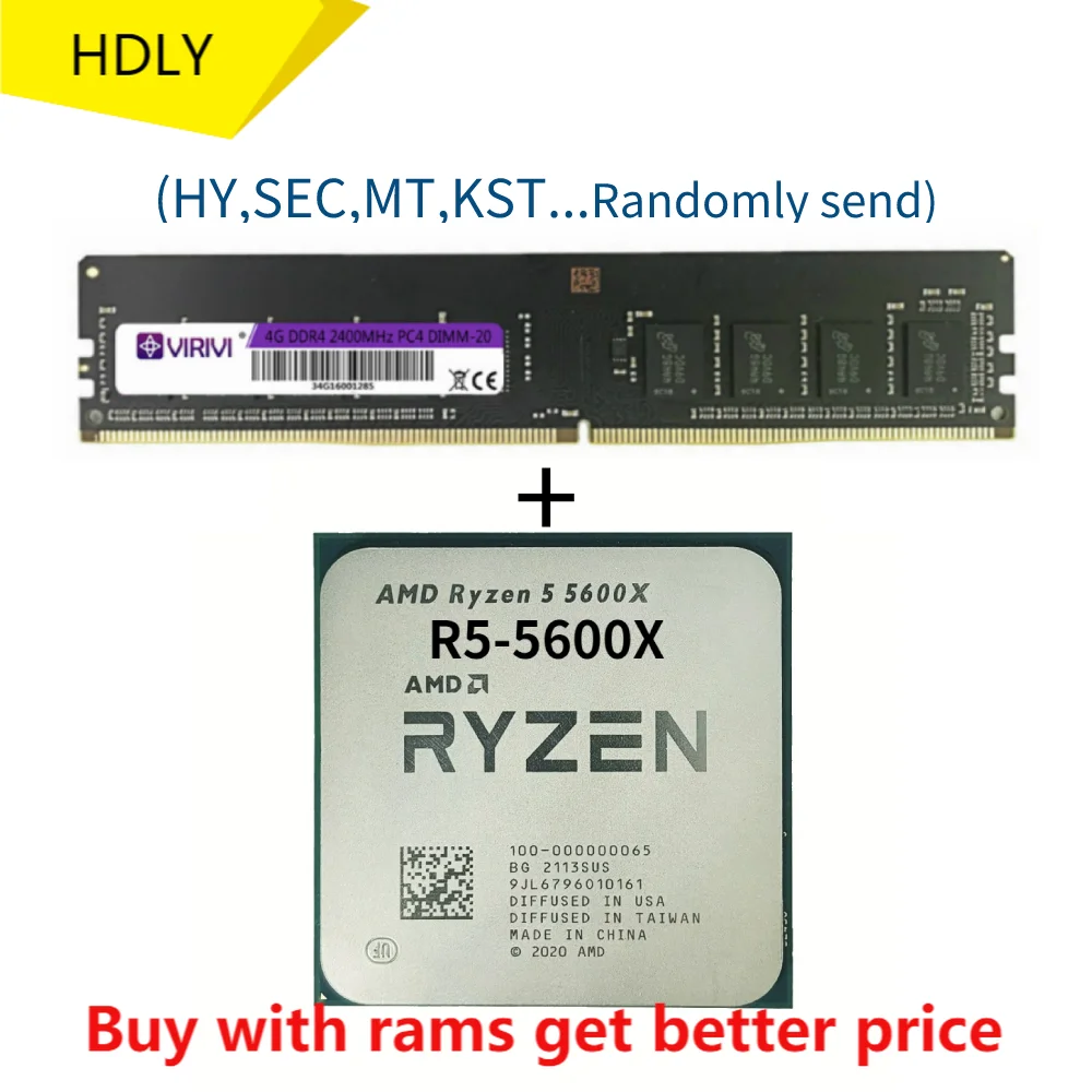 AMD Ryzen 5 5600X R5 5600X 3.7 GHz Six-Core Twelve-Thread CPU Processor 7NM 65W L3=32M 100-000000065 Socket AM4
AMD Ryzen 5 5600X R5 5600X 3.7 GHz Six-Core Twelve-Thread CPU Processor 7NM 65W L3=32M 100-000000065 Socket AM4