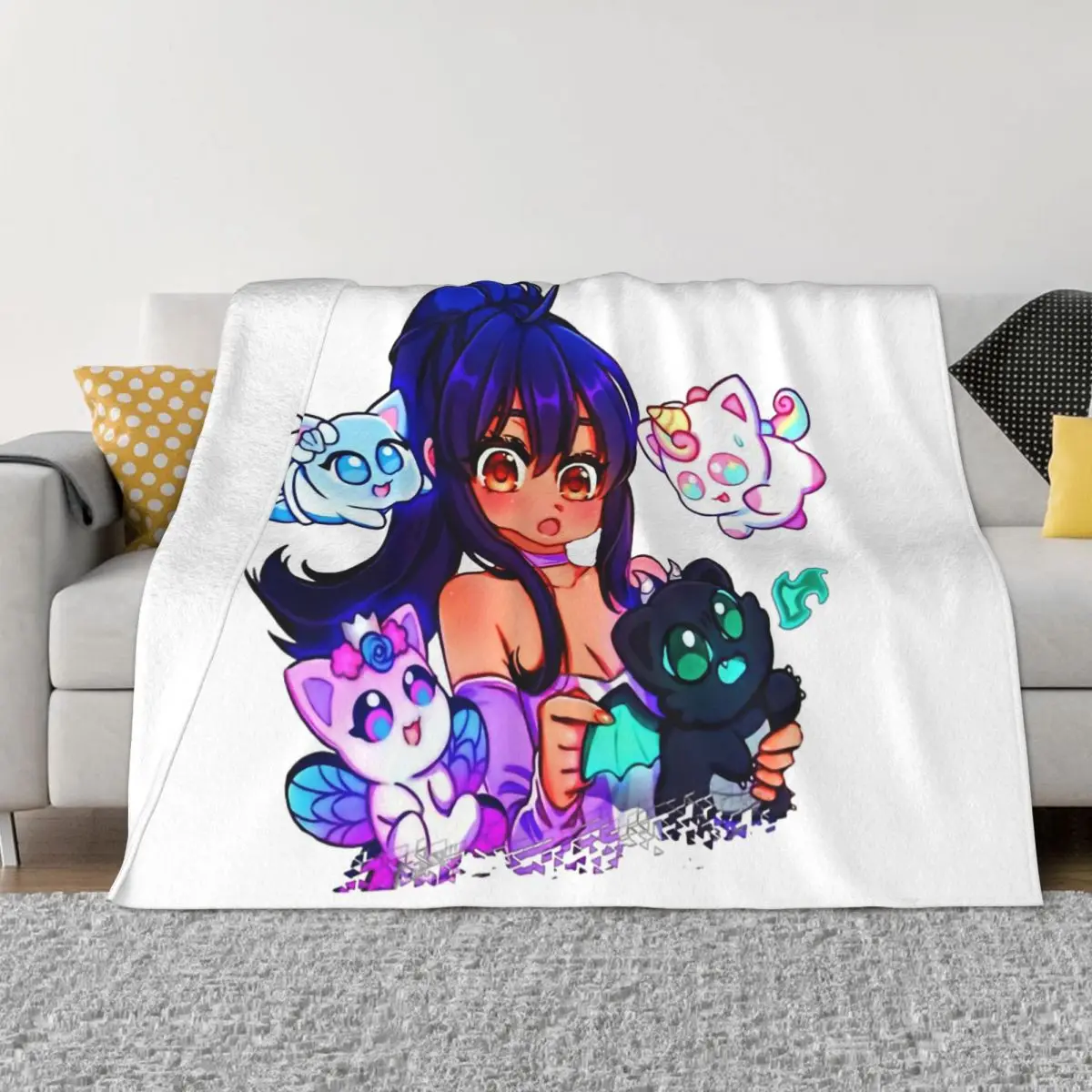 Популярная игра Aphmau, милые игровые персонажи, одеяло, Фланелевое украшение, плюши, портативное домашнее покрывало
Популярная игра Aphmau, милые игровые персонажи, одеяло, Фланелевое украшение, плюши, портативное домашнее покрывало