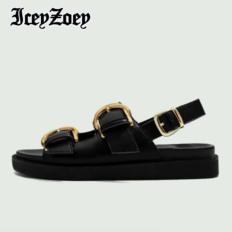 IceyZoey 2022 New Arrivals Women'S Sandals Metal Decoration Flat Heels Summer Outdoor Slides Casual Ladies Footwear Size 35-40
IceyZoey 2022 New Arrivals Women'S Sandals Metal Decoration Flat Heels Summer Outdoor Slides Casual Ladies Footwear Size 35-40