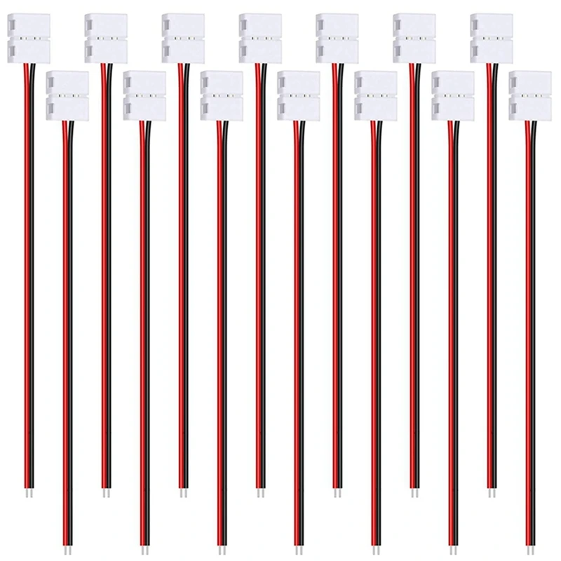 72Pcs 8Mm 2 Pin LED Strip Light Connector For 8 Mm Wide Flexible SMD 3528 2835 Single Color LED Strip Lights Solderless
72Pcs 8Mm 2 Pin LED Strip Light Connector For 8 Mm Wide Flexible SMD 3528 2835 Single Color LED Strip Lights Solderless