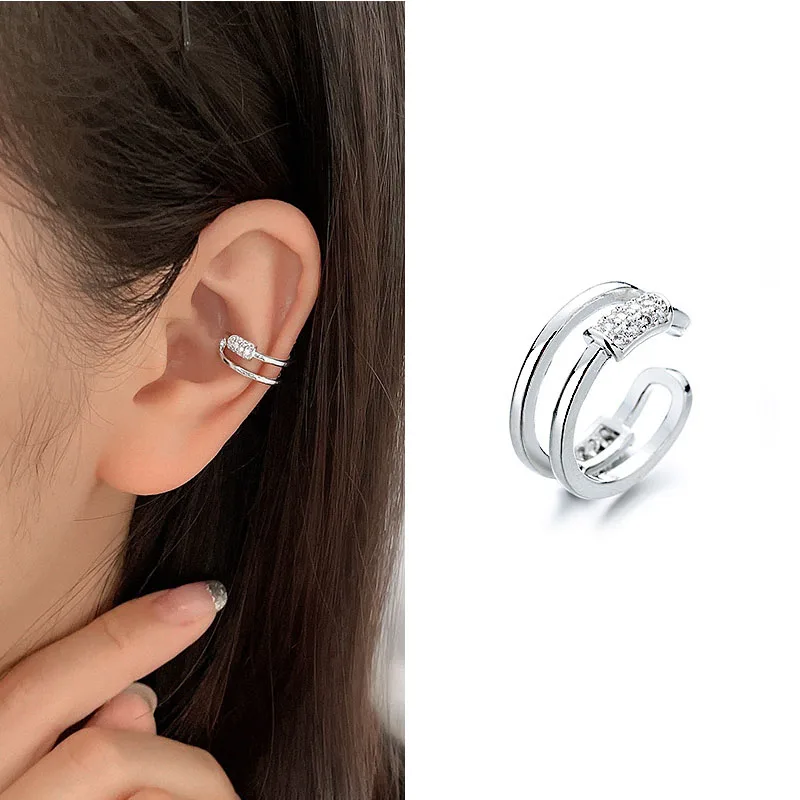 New 1 Pcs Metal Earring Popular Design High Quality Shiny Crystal Silvery Plating Ear Cuff Clip For Girl Lady Gifts
New 1 Pcs Metal Earring Popular Design High Quality Shiny Crystal Silvery Plating Ear Cuff Clip For Girl Lady Gifts