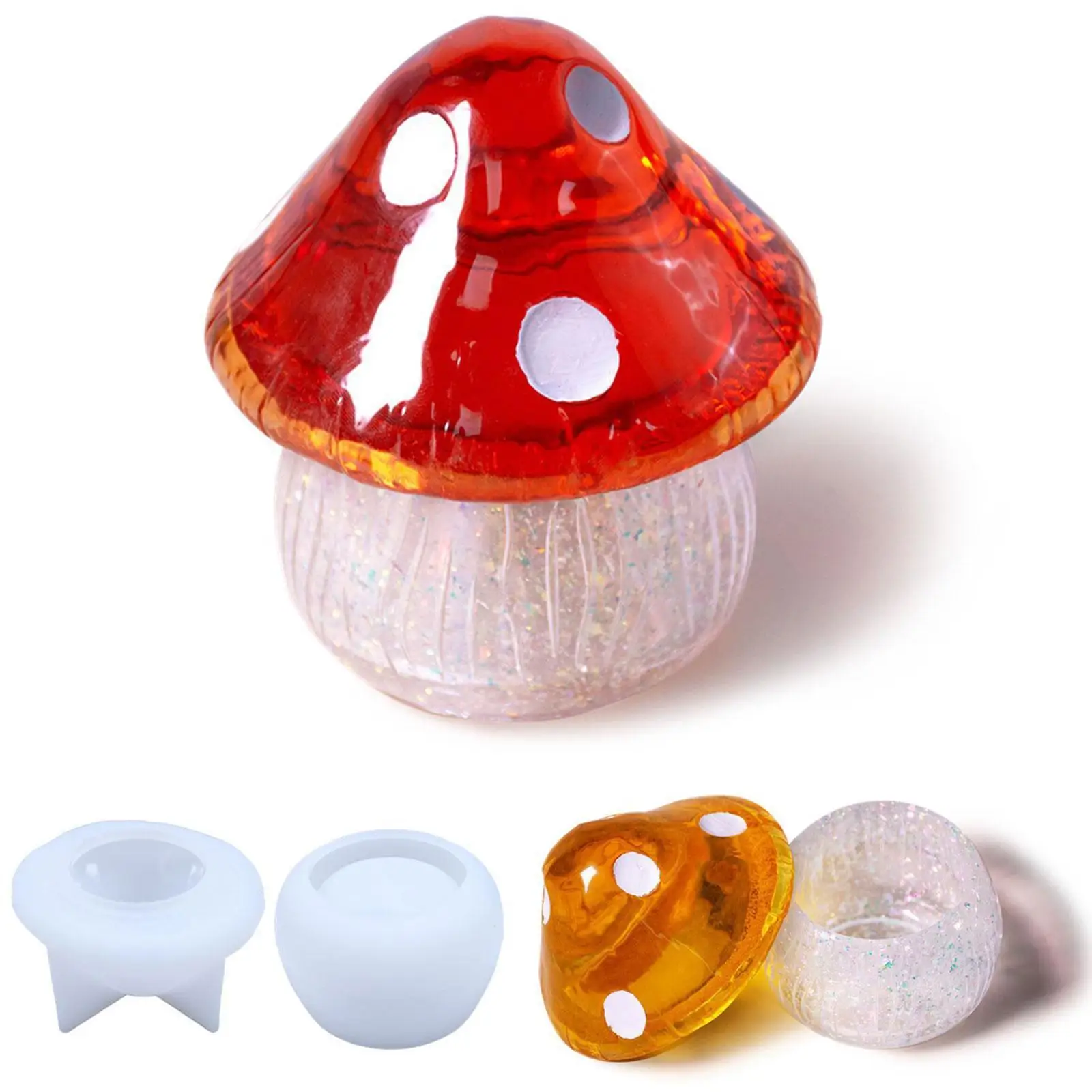 DIY Crystal Epoxy Resin Mold Mushroom Storage Box Jewelry Box Mirror Silicone Mold
DIY Crystal Epoxy Resin Mold Mushroom Storage Box Jewelry Box Mirror Silicone Mold