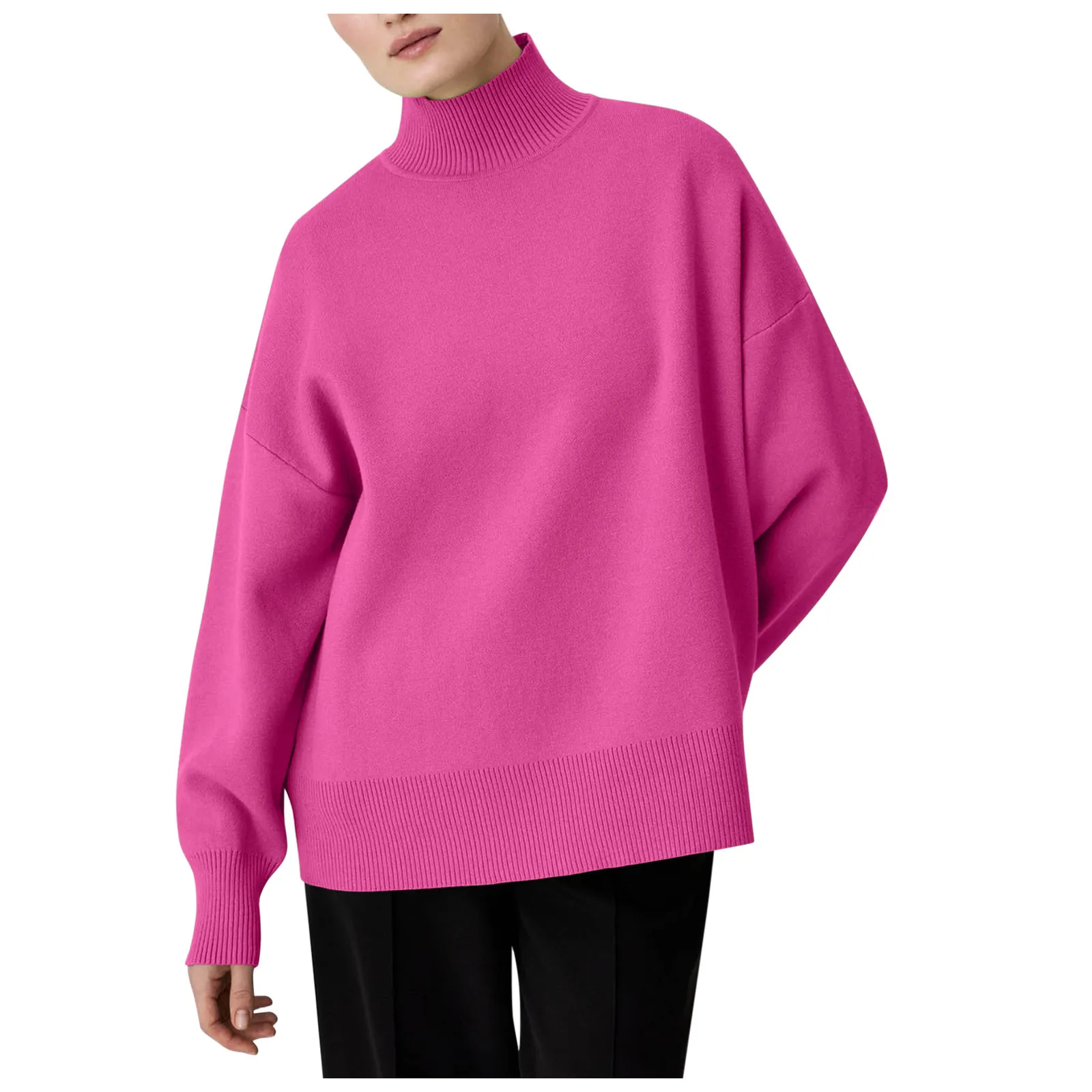 Women's fashion solid color Pullovers Sweater ladies Knitted Jacket Temperament Turtleneck Casual knitwears sueters Outwear
Women's fashion solid color Pullovers Sweater ladies Knitted Jacket Temperament Turtleneck Casual knitwears sueters Outwear