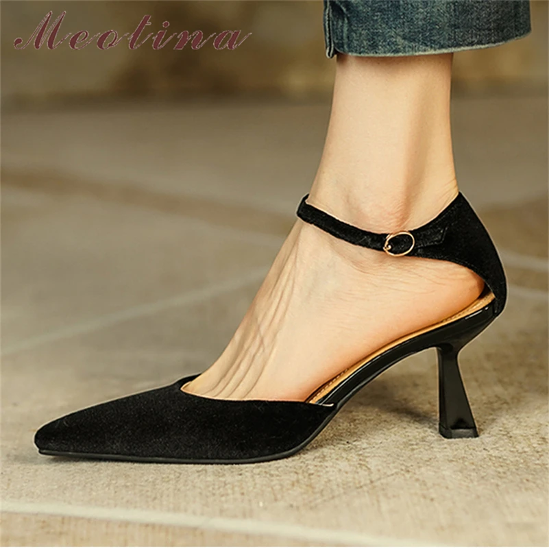 Meotina Genuine Leather Women Ankle Strap Shoes Platform Thin Heels Elegant Pumps High Heel Ladies Footwear Spring Blue Black 40
Meotina Genuine Leather Women Ankle Strap Shoes Platform Thin Heels Elegant Pumps High Heel Ladies Footwear Spring Blue Black 40
