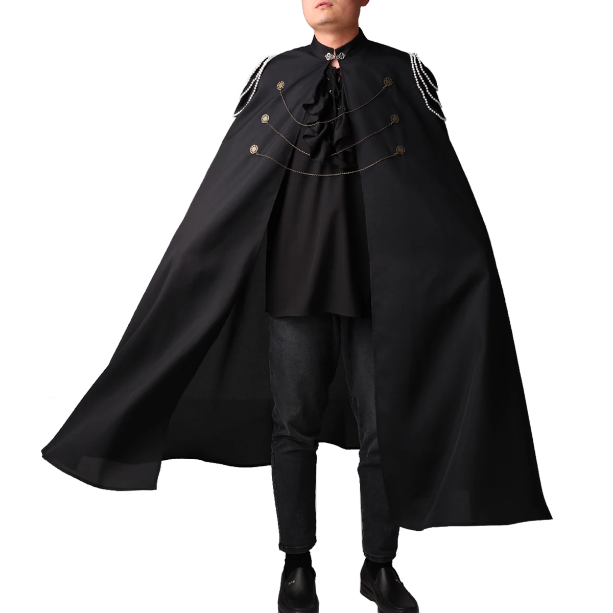 Steampunk Gothic Cape for Men Women Halloween Medieval Party Punk Cosplay Military Black Knight Viking Pirate Cloak
Steampunk Gothic Cape for Men Women Halloween Medieval Party Punk Cosplay Military Black Knight Viking Pirate Cloak