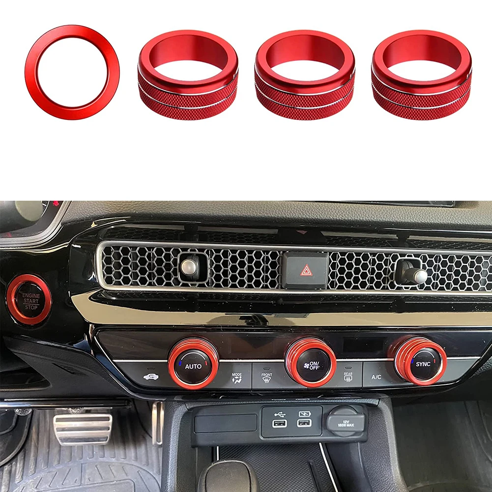 Button Cover A/C Knob Cover Red Rust-proof 4PCS Aluminum Alloy Brand New A/C Control Knobs Car Interior Decoration
Button Cover A/C Knob Cover Red Rust-proof 4PCS Aluminum Alloy Brand New A/C Control Knobs Car Interior Decoration