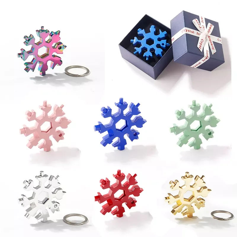 18-in-1 with Gift Box Card Type Snowflake Wrench Tool Combination Portable Snowflake Tool with Key Ring Allen Wrench Home Tool
18-in-1 with Gift Box Card Type Snowflake Wrench Tool Combination Portable Snowflake Tool with Key Ring Allen Wrench Home Tool