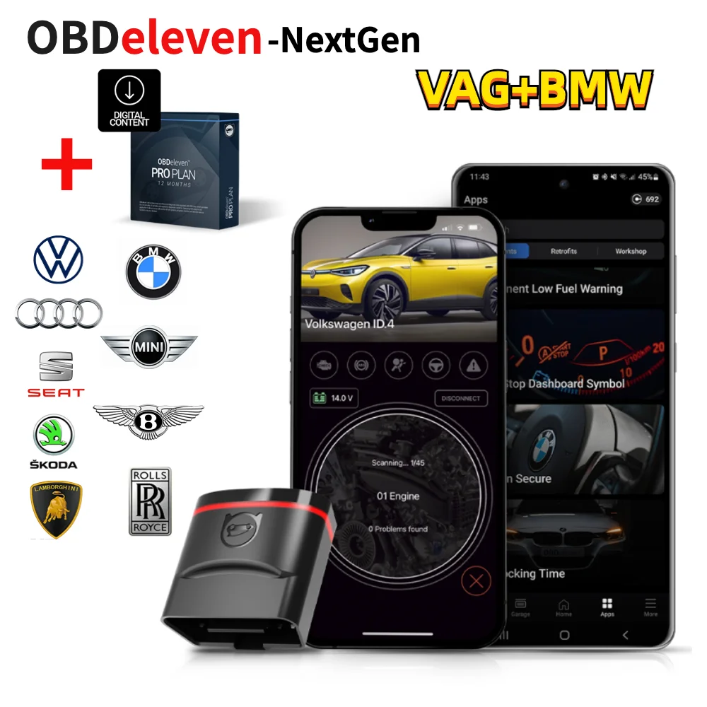 Оригинальное устройство OBD11 Nextgen IOS OBDelevent Obd eleven Device OBDeleven2 Pro/Ultimate OBD2 Diagnostic для VW Polo Golf/для BMW/Audi
Оригинальное устройство OBD11 Nextgen IOS OBDelevent Obd eleven Device OBDeleven2 Pro/Ultimate OBD2 Diagnostic для VW Polo Golf/для BMW/Audi