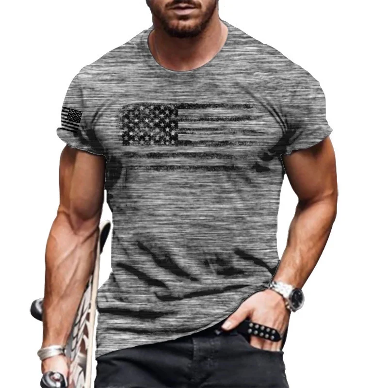 2022 New Men's T-Shirt Short Sleeve 3D Machine Printed American Flag Summer Simple O-Neck Loose Plus Size Men's Shirt
2022 New Men's T-Shirt Short Sleeve 3D Machine Printed American Flag Summer Simple O-Neck Loose Plus Size Men's Shirt