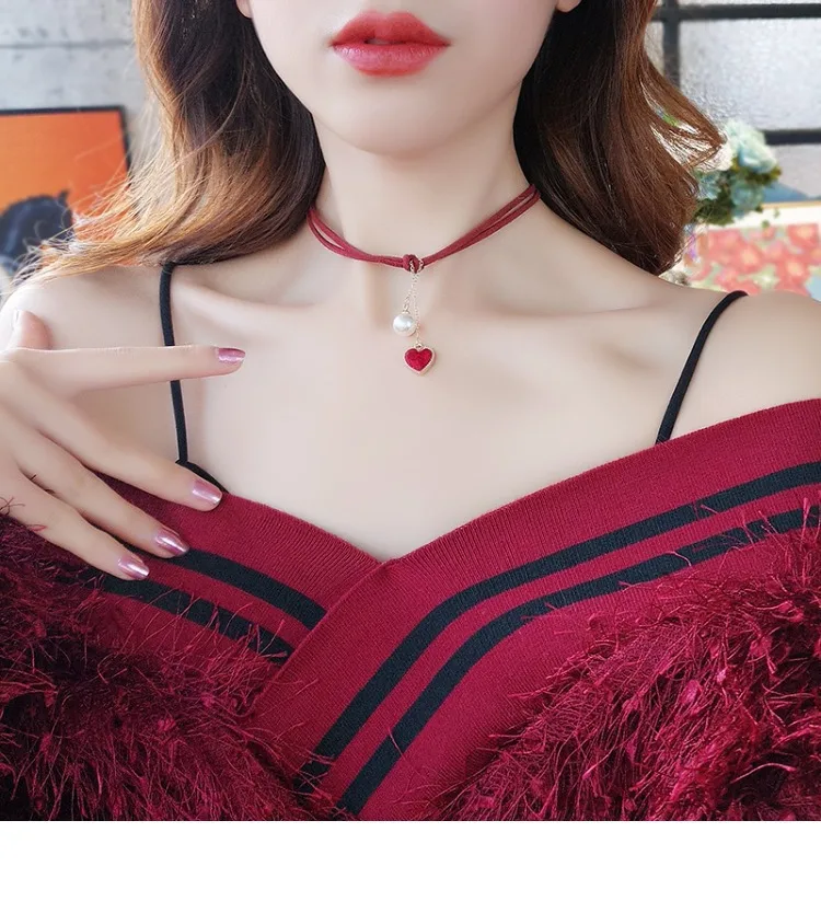 Love Necklace Japanese and Korean Net Red Short Necklace Neck Jewelry Collar Neck Strap Clavicle Chain Women
Love Necklace Japanese and Korean Net Red Short Necklace Neck Jewelry Collar Neck Strap Clavicle Chain Women
