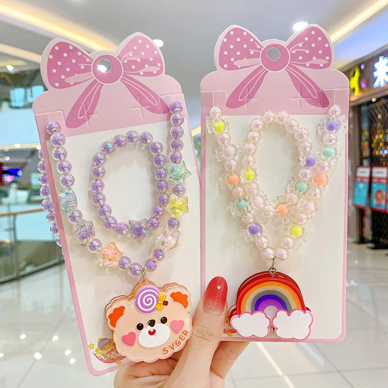 2pcs Baby Girls Cartoon Luminous Necklace Bracelet Set Kawaii Princess Jewelry Accessories Makeup Toys for Little Girls Gifts
2pcs Baby Girls Cartoon Luminous Necklace Bracelet Set Kawaii Princess Jewelry Accessories Makeup Toys for Little Girls Gifts