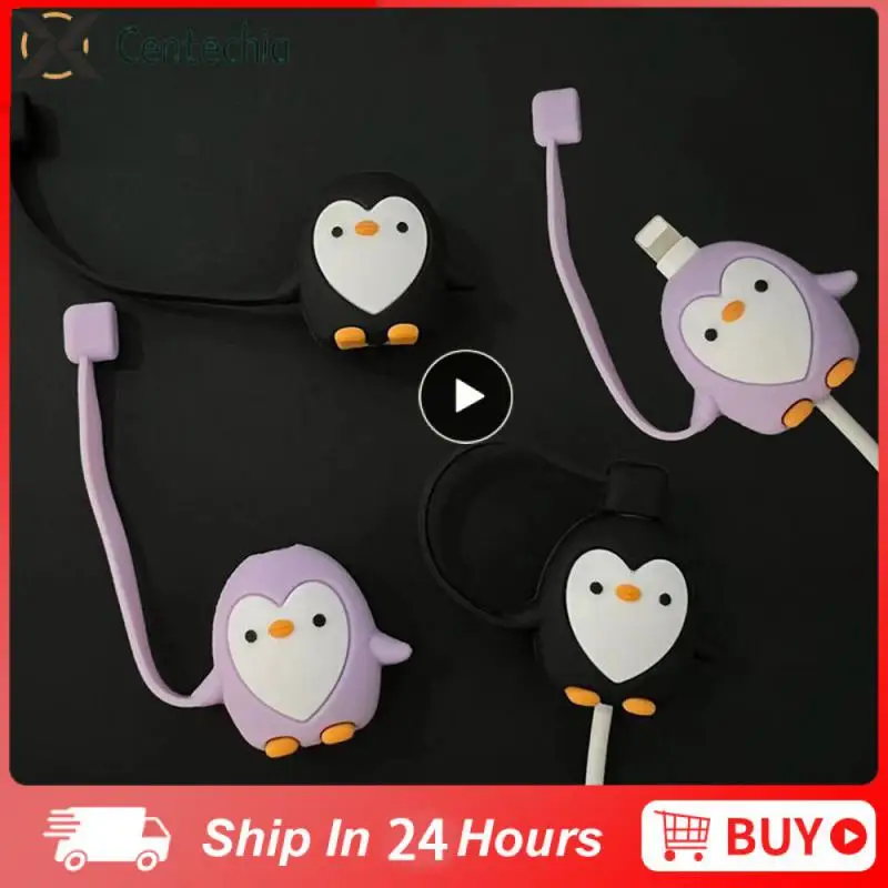 Purple Winding Winder Cartoon Cartoon Protective Case Dust-proof Charging Cable Case Penguin Cute Dust Cover Anti-break Pvc
Purple Winding Winder Cartoon Cartoon Protective Case Dust-proof Charging Cable Case Penguin Cute Dust Cover Anti-break Pvc
