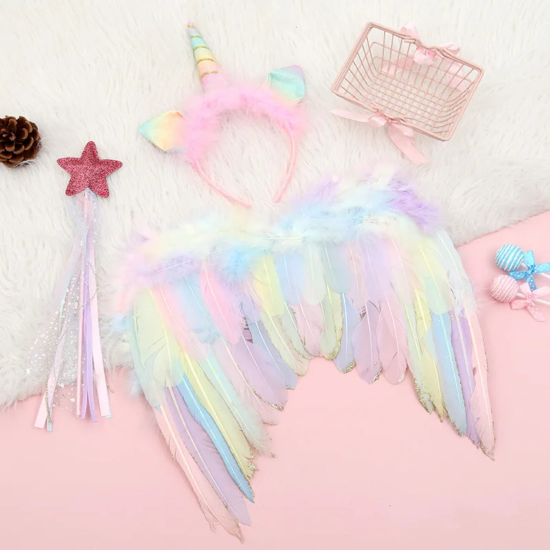 Little Angel Wings Ornament Unicorn Headband Fairy Stick Little Fairy Dress Up Set Unicorn Birthday Party Decor Girl Baby Shower
Little Angel Wings Ornament Unicorn Headband Fairy Stick Little Fairy Dress Up Set Unicorn Birthday Party Decor Girl Baby Shower