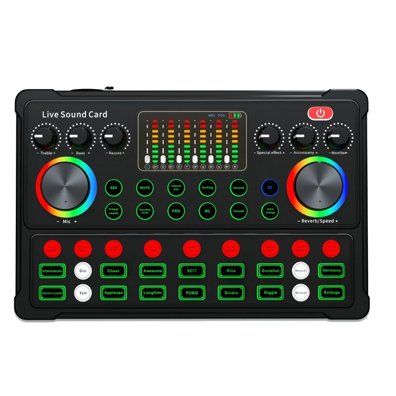 Беспроводная Bluetooth-карта M3 RGB светодиодный, внешняя звуковая карта микшера с шумоподавлением для прямой трансляции, записи пения
Беспроводная Bluetooth-карта M3 RGB светодиодный, внешняя звуковая карта микшера с шумоподавлением для прямой трансляции, записи пения