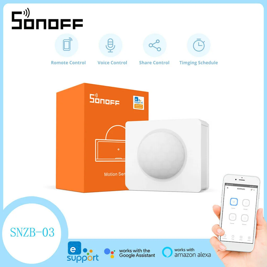 SONOFF SNZB-03 - ZigBee Motion Sensor Smart Device Work with ZigBee Bridge Detect Motion Trigger Alarm Home Remotel Monitor
SONOFF SNZB-03 - ZigBee Motion Sensor Smart Device Work with ZigBee Bridge Detect Motion Trigger Alarm Home Remotel Monitor