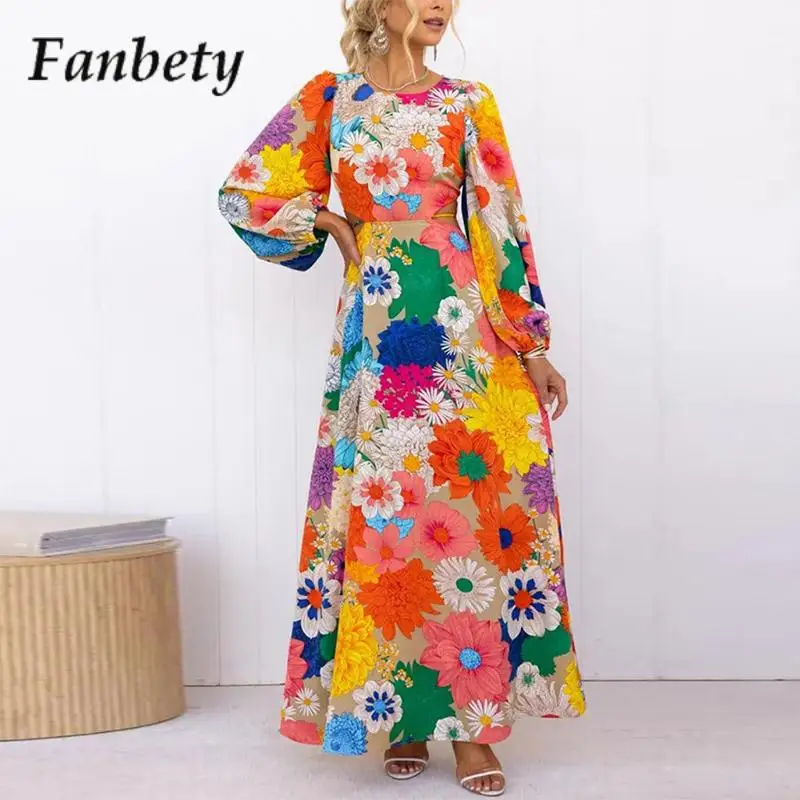Vintage Pattern Printed Bubble Sleeve Dress Women Sexy Hollow Out Party Dress Fashion O-Neck Lace Up Bohemian Dresses Vestido
Vintage Pattern Printed Bubble Sleeve Dress Women Sexy Hollow Out Party Dress Fashion O-Neck Lace Up Bohemian Dresses Vestido