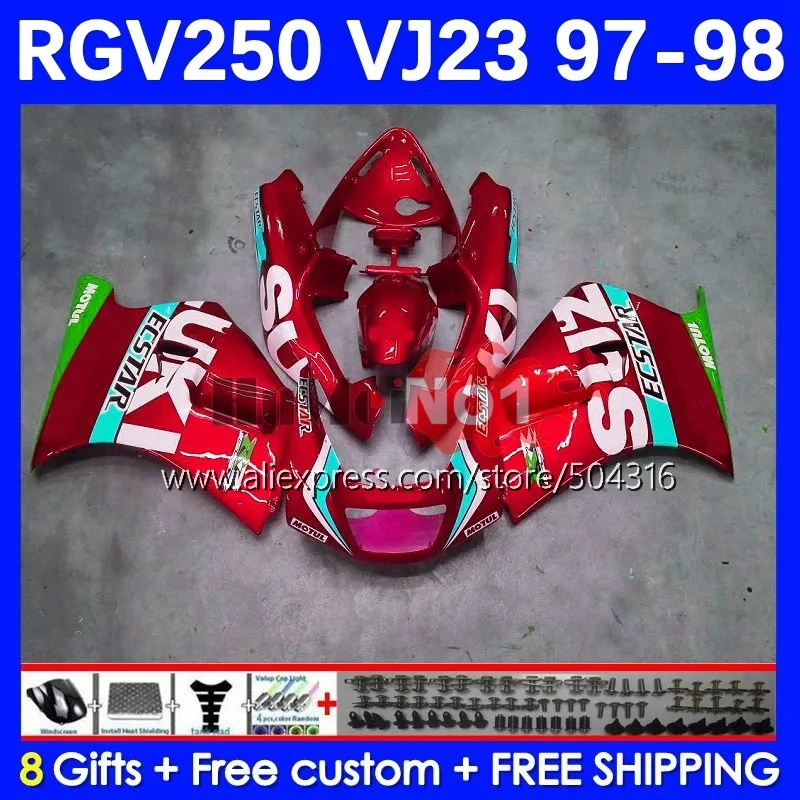 Bodys For SUZUKI RGVT250 SAPC RGV 250 VJ23 97-98 42MC.149 RGV-250 VJ 23 RGVT-250 RGV250 97 98 1997 1998 Fairing Kit red glossy
Bodys For SUZUKI RGVT250 SAPC RGV 250 VJ23 97-98 42MC.149 RGV-250 VJ 23 RGVT-250 RGV250 97 98 1997 1998 Fairing Kit red glossy