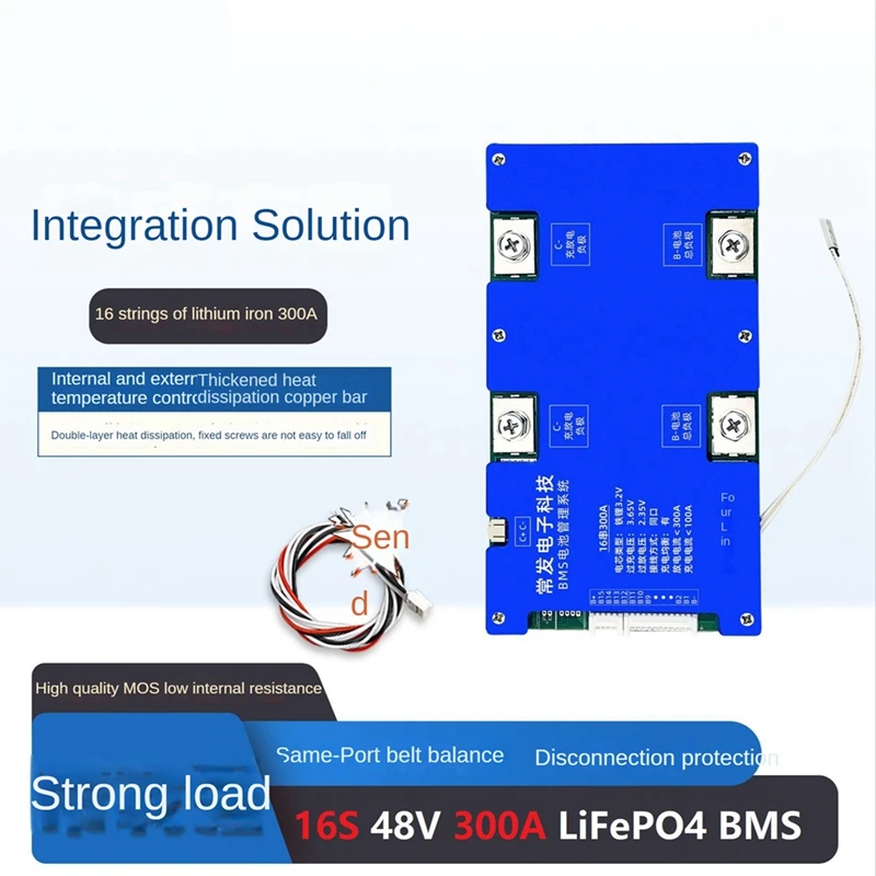 16S 48V 300A Lifepo4 BMS Lithium Battery Protection Board Same Port With Temperature Control (85V Withstand Voltage)
16S 48V 300A Lifepo4 BMS Lithium Battery Protection Board Same Port With Temperature Control (85V Withstand Voltage)