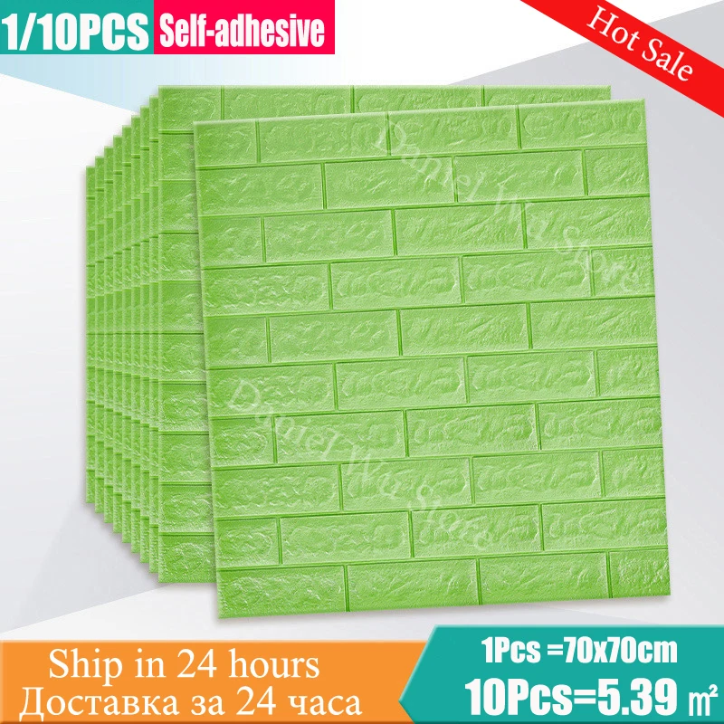 Green 3D Self-Adhesive Brick Texture Wall Sticker DIY Waterproof Anti-collision Wallpaper Kids Bedroom Living Room Ceiling Decor
Green 3D Self-Adhesive Brick Texture Wall Sticker DIY Waterproof Anti-collision Wallpaper Kids Bedroom Living Room Ceiling Decor