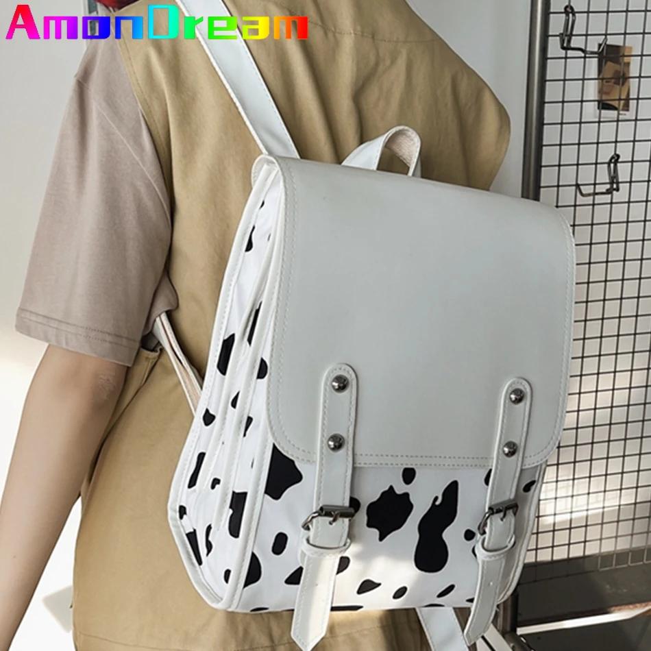 Cute Cow Girls Backpacks Women Leather White Black Zebra Back Pack School Class Teens Bagpack Fashion Korean College Travel Sac
Cute Cow Girls Backpacks Women Leather White Black Zebra Back Pack School Class Teens Bagpack Fashion Korean College Travel Sac