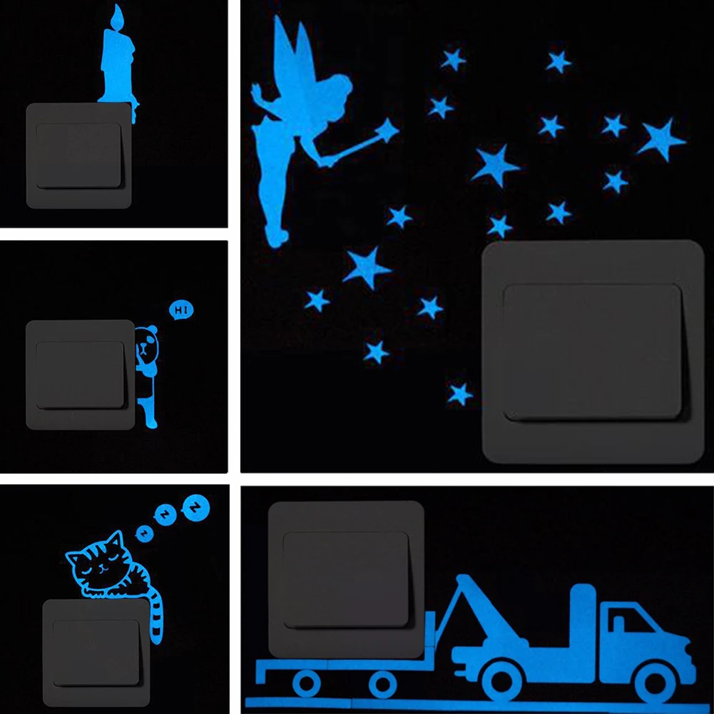Cartoon Cute Luminous Switch Sticker Glow In The Dark Wall Stickers Home Decor Kids Room Decor Sticker Decal Cat Fairy Sticker
Cartoon Cute Luminous Switch Sticker Glow In The Dark Wall Stickers Home Decor Kids Room Decor Sticker Decal Cat Fairy Sticker