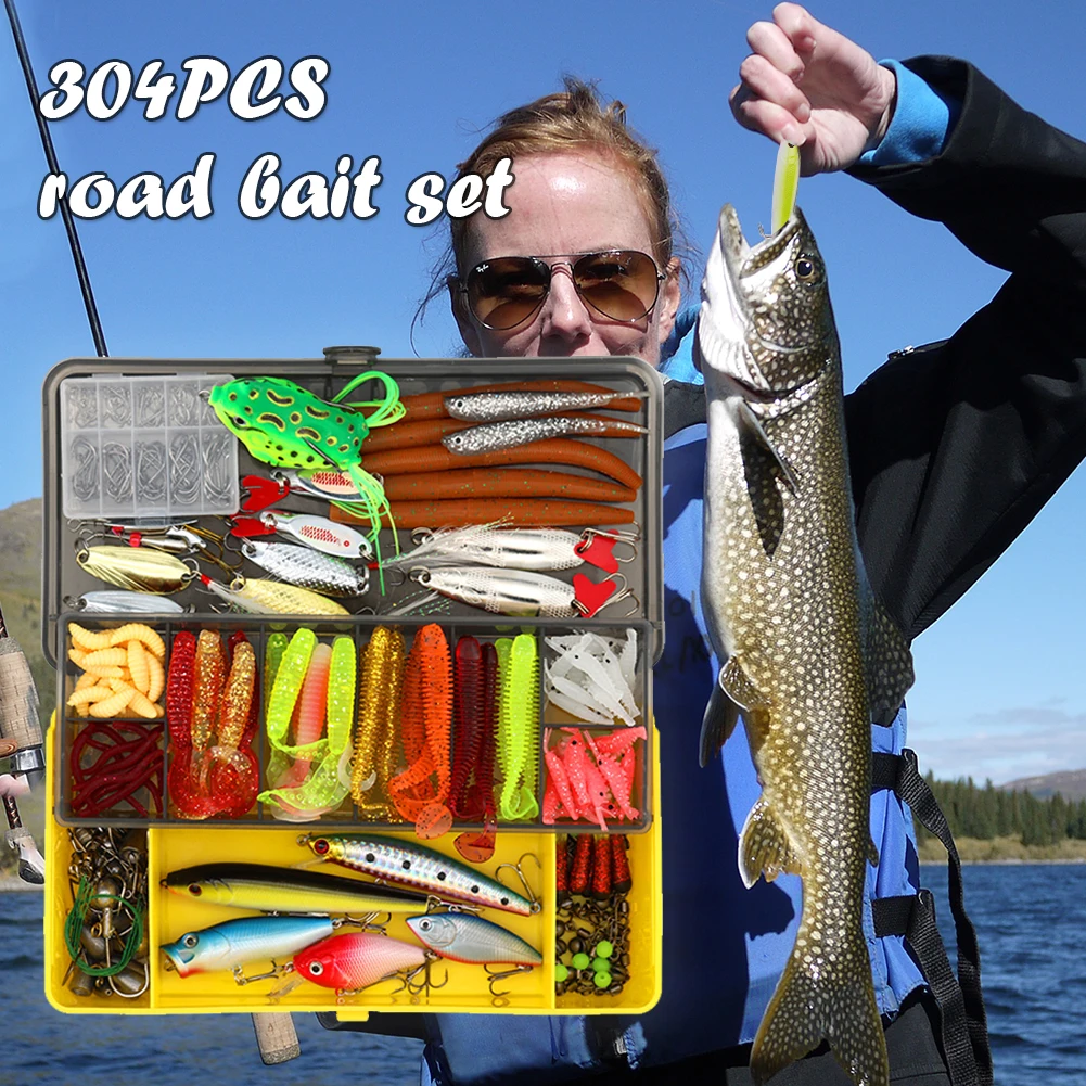 304Pcs Assorted Fishing Lure Kits Wobbler Crankbait Swimbait Minnow Sinker Weights Jig Head Fishing Hook Tackle Accessories
304Pcs Assorted Fishing Lure Kits Wobbler Crankbait Swimbait Minnow Sinker Weights Jig Head Fishing Hook Tackle Accessories