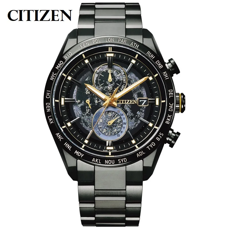 Часы Citizen Back of The Moon Мужские кварцевые роскошные светящиеся в деловом стиле из