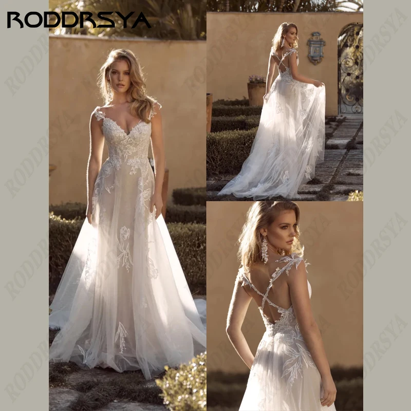 Женское кружевное свадебное платье RODDRSYA, на тонких бретельках, с открытой спиной и V-образным вырезом, ТРАПЕЦИЕВИДНОЕ свадебное платье со шлейфом, Пляжное платье для невесты кружевное свадебное платье RODDRSYA, на
Женское кружевное свадебное платье RODDRSYA, на тонких бретельках, с открытой спиной и V-образным вырезом, ТРАПЕЦИЕВИДНОЕ свадебное платье со шлейфом, Пляжное платье для невесты кружевное свадебное платье RODDRSYA, на